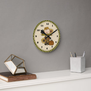 Scarecrow-Uhr Runde Wanduhr