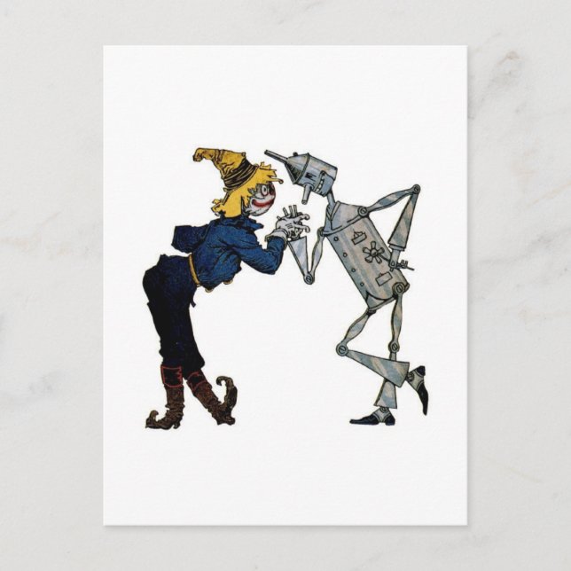 Scarecrow und Tinman Postkarte (Vorderseite)