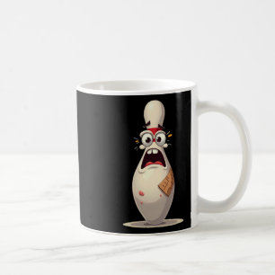 Scared Button Funny Bowling Lover Bowlers Grafik f Kaffeetasse