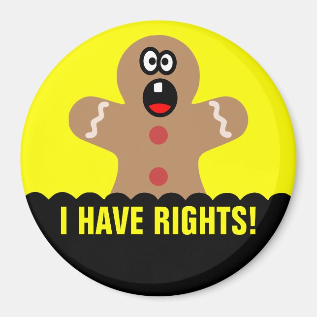 Scared Gingerbread Men die besten Weihnachtsgäste Magnet (Vorne)