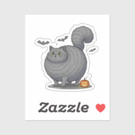 Scaredy Brit - British Shorthair Cat Halloween Aufkleber