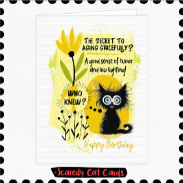 Scaredy Cat "Geheimnis des Alterns" Geburtstag Karte