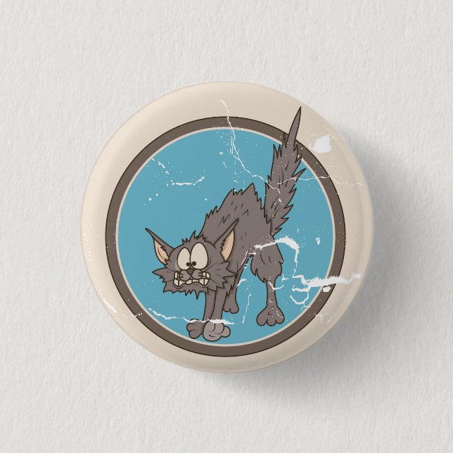 Scaredy Cat Halloween Button (Vorderseite)