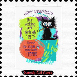 Scaredy Cat Legend Hochzeitsjubiläum Karte