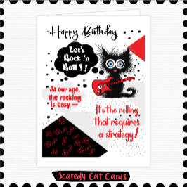 Scaredy Cat "Rock 'n Roll" Geburtstag Karte