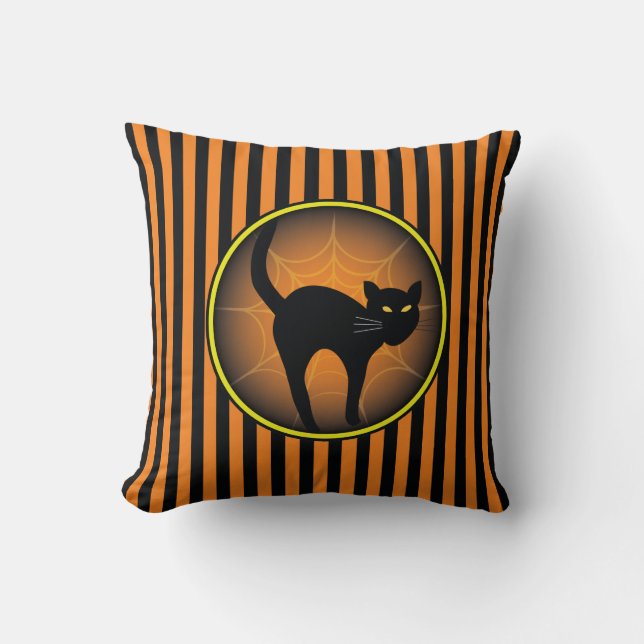 Scaredy Katze Halloween Kissen (Vorderseite)