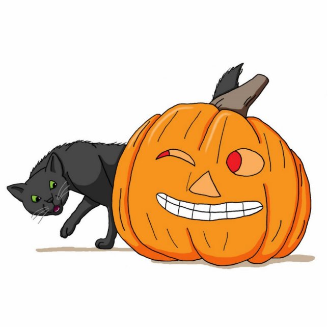 Scaredy Katzen-Fotoskulptur Freistehende Fotoskulptur (Vorne)