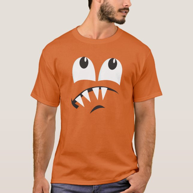 SCAREDY MONSTER-GESICHTS-KOSTÜM T-Shirt (Vorderseite)
