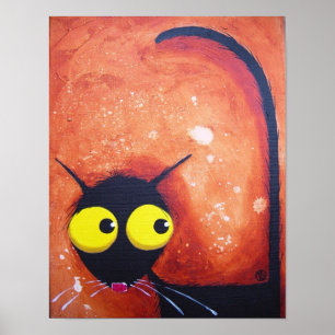 Scaredy Stressie Cat Poster