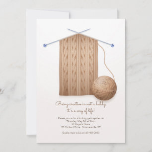 Scarf Knitter Party  Einladung