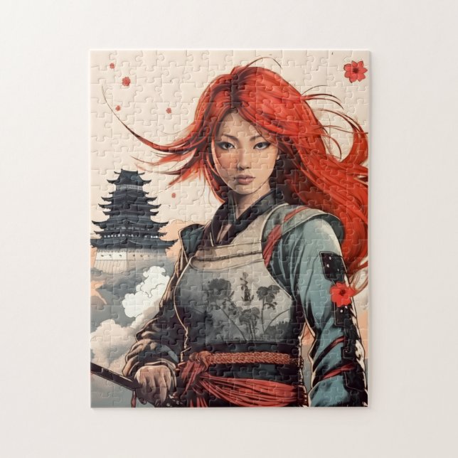 Scarlet Blossom Samurai Puzzle (Vertikal)