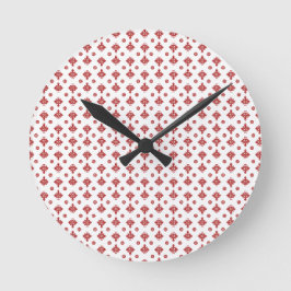 Scarlet Cross Harmony Runde Wanduhr