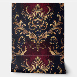 Scarlet & Gold Barock Tapete