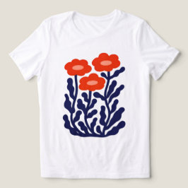 Scarlet Harmony Damen Abstract Floral T-Shirt Tri-Blend Shirt