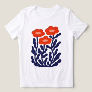 Scarlet Harmony Damen Abstract Floral T-Shirt Tri-Blend Shirt