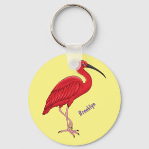 Scarlet ibis bird Cartoon Schlüsselanhänger