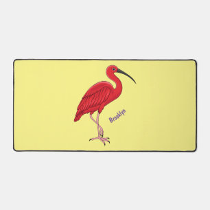 Scarlet ibis bird Cartoon Schreibtischunterlage