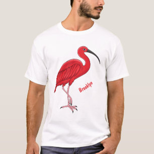 Scarlet ibis bird Cartoon T-Shirt