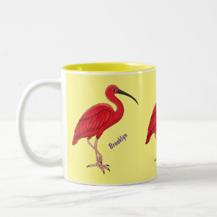 Scarlet ibis bird Cartoon Zweifarbige Tasse