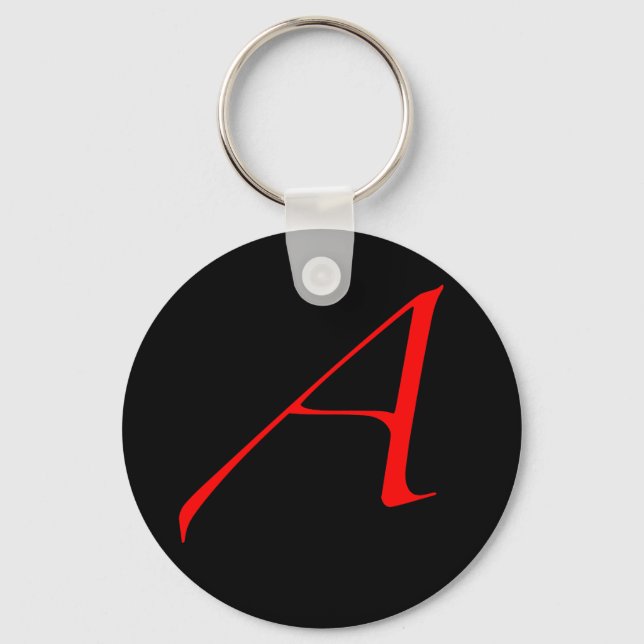 Scarlet Letter A (für Atheist) Schlüsselanhänger (Vorderseite)