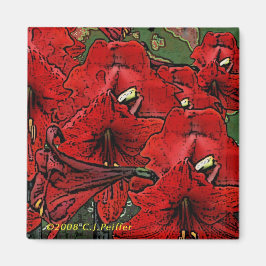 "Scarlet Lilies" Magnet