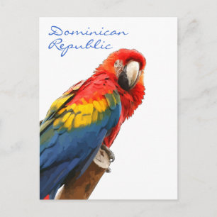 Scarlet Macaw Dominikanische Republik Postkarte