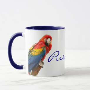 Scarlet Macaw Puerto Rico Keramik Tasse