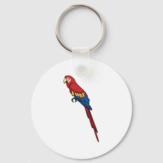 Scarlet Macaw Schlüsselanhänger (Vorderseite)