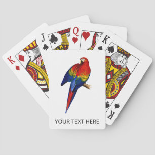 Scarlet Macaw tropischen farbenfrohen Regenwald Bi Spielkarten