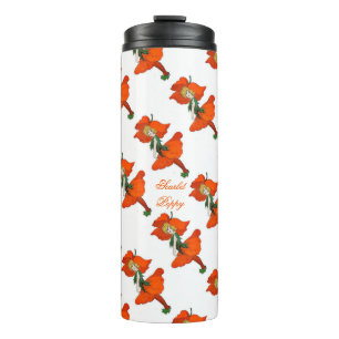 Scarlet-Mohnblumen-niedliches Blumen-Kindermit Thermosbecher