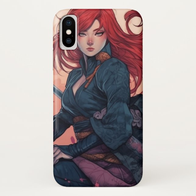 Scarlet Moon Kunoichi Case-Mate iPhone Hülle (Rückseite)