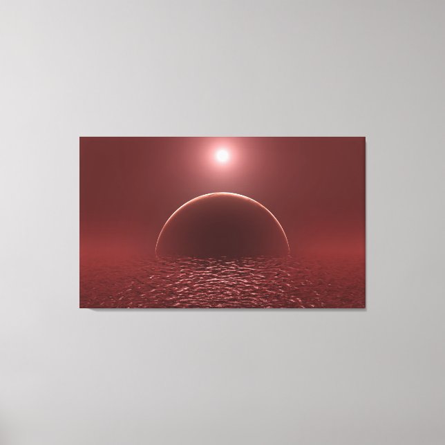 Scarlet Ocean Moon Leinwanddruck (Vorderseite)