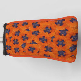 Scarlet Orange Poppy Nahtloses Muster Golf Headcover