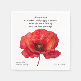 Scarlet Petal Elegante Serviette