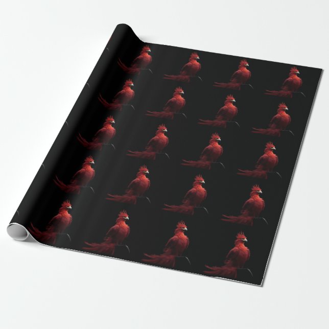 Scarlet Phoenix Sits stolz Geschenkpapier (Ungerollt)