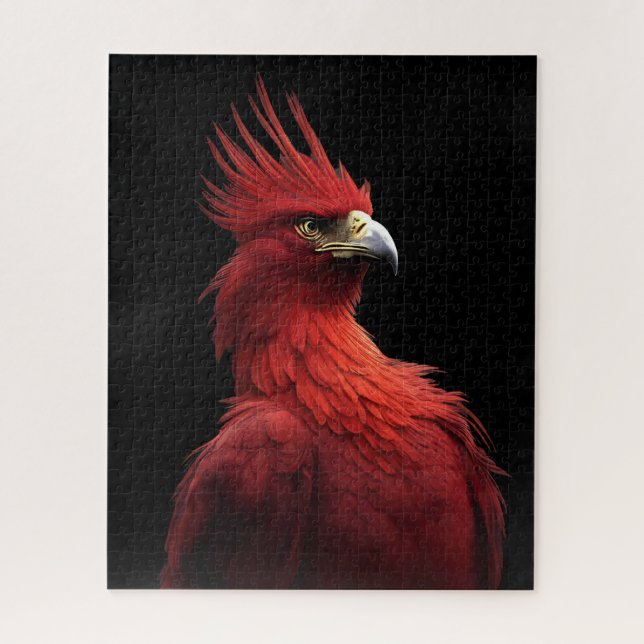Scarlet Phoenix Sits stolz Puzzle (Vertikal)