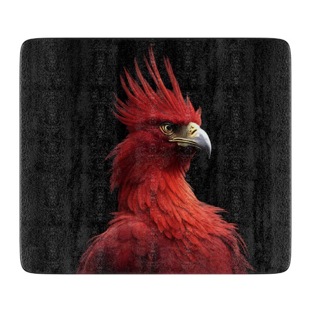 Scarlet Phoenix Sits stolz Schneidebrett (Vorderseite)