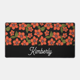 Scarlet Pimpernel Floral custom name Schreibtischunterlage