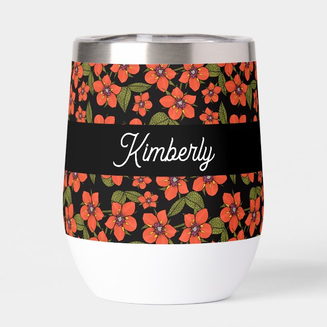 Scarlet Pimpernel Watercolor Monogram Name (Rückseite)