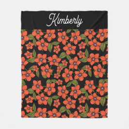 Scarlet Pimpernel Watercolor Name Fleecedecke