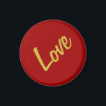 Scarlet Red Gold Colors Liebe Hochzeitkalligrafie Magnet<br><div class="desc">Sie können die Schriftart und Farben leicht ändern. Sie können auch Ihr Logo und das Hintergrundbild hinzufügen,  wie Sie möchten.</div>