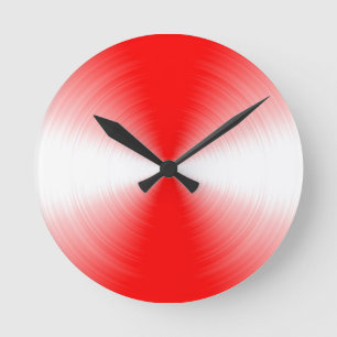 Scarlet Red Radiant Contemporary Runde Wanduhr
