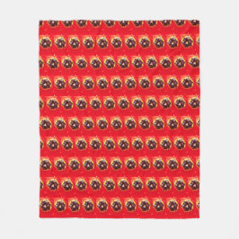 Scarlet Red Tulip Fleece Blanket