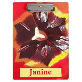 Scarlet Red Tulip Klemmbrett