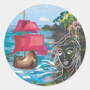 Scarlet Runder Aufkleber