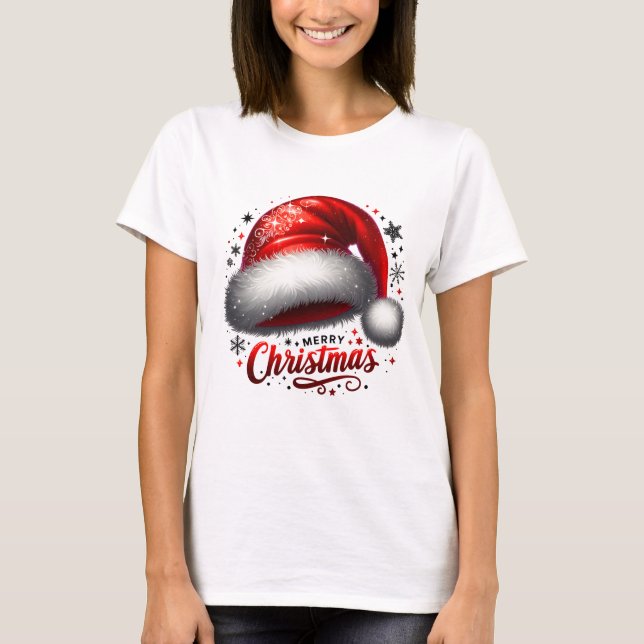 Scarlet Santa Hat Glow T-Shirt (Vorderseite)