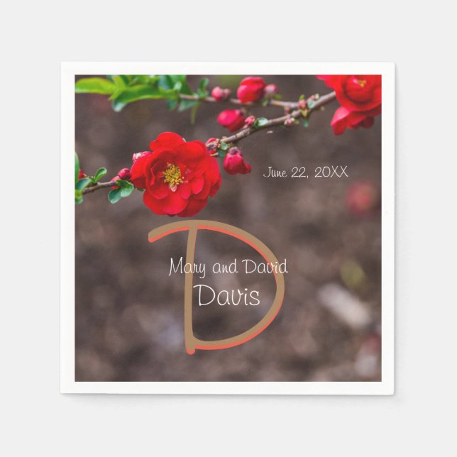 Scarlet Top Wedding Serviette (Vorderseite)