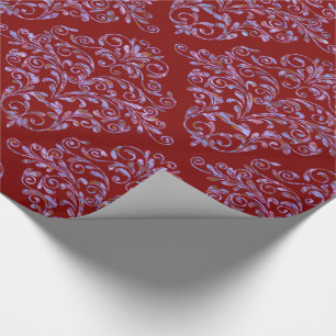 Scarletphylo Elegant Royal Damask 30" x 6' Geschenkpapier