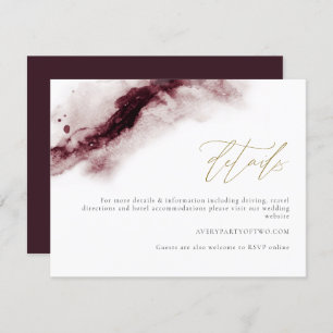 SCARLETT  Boho Burgund und Gold Details Card Einladung