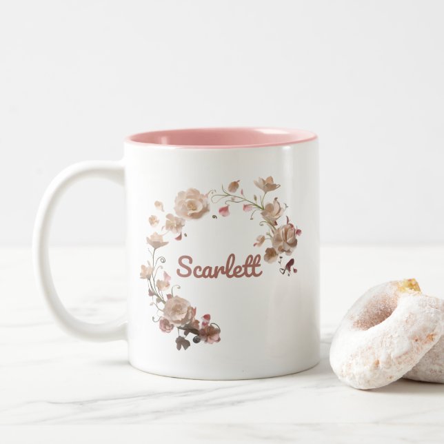 Scarlett Floral Tasse (Mit Donut)
